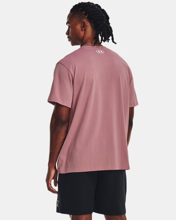Unisex shirt UA Boxed Heavyweight met korte mouwen, Pink, pdpMainDesktop image number 1